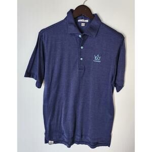 Peter Millar Kingsbarns Golf Polo Shirt Men’s Small Blue Cotton Short Sleeve